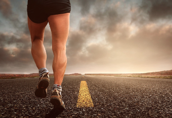 Runner on road