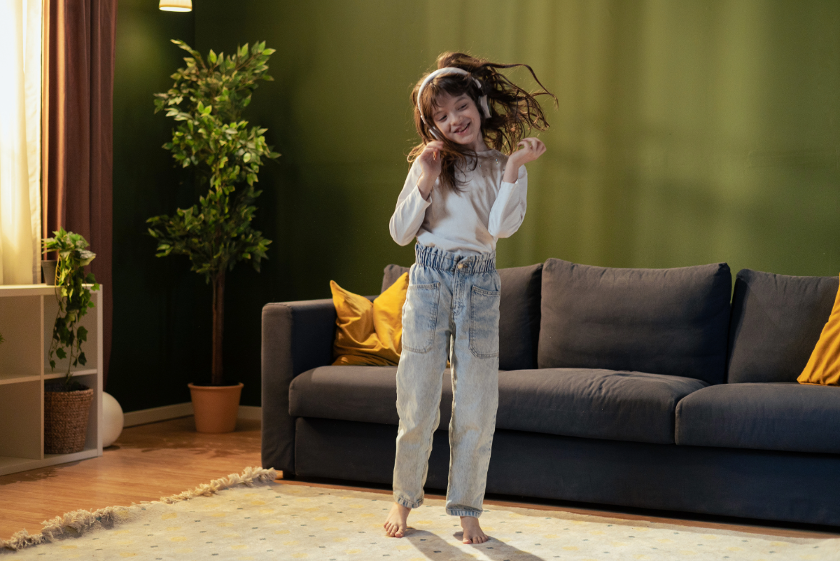 Young girl dancing