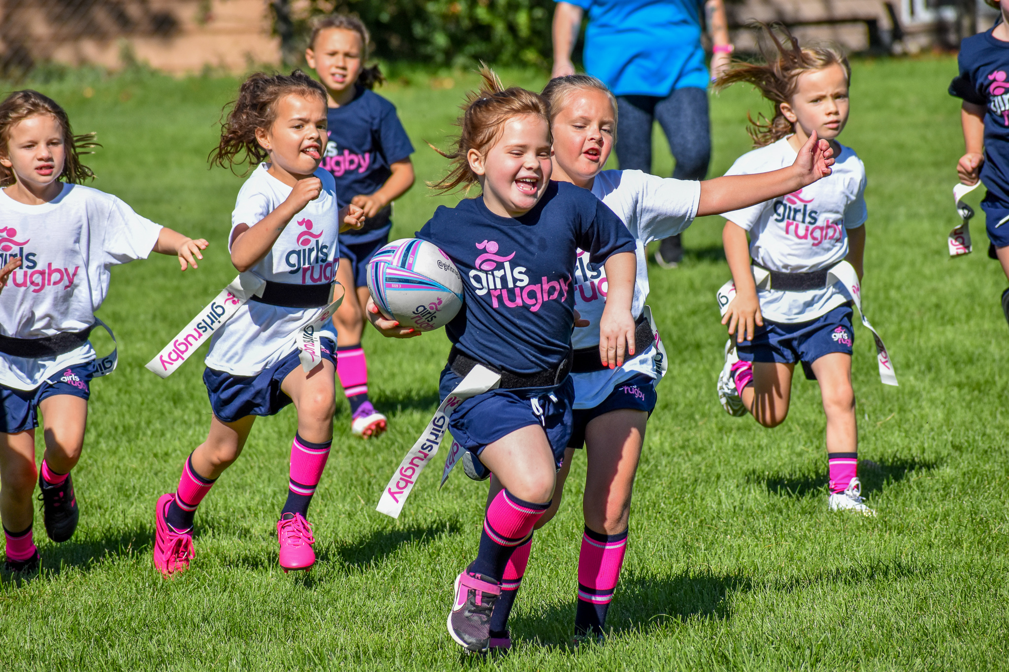 Girls Rugby young girls playing 