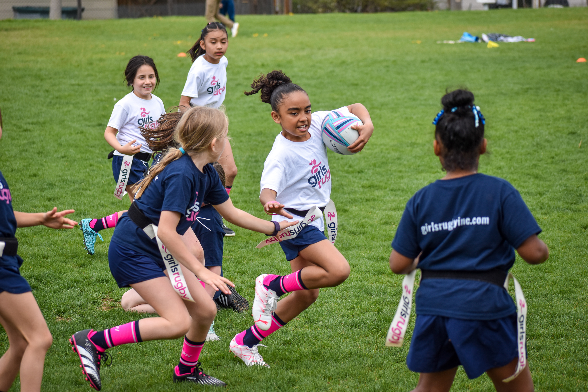 Girls Rugby young girls playing 