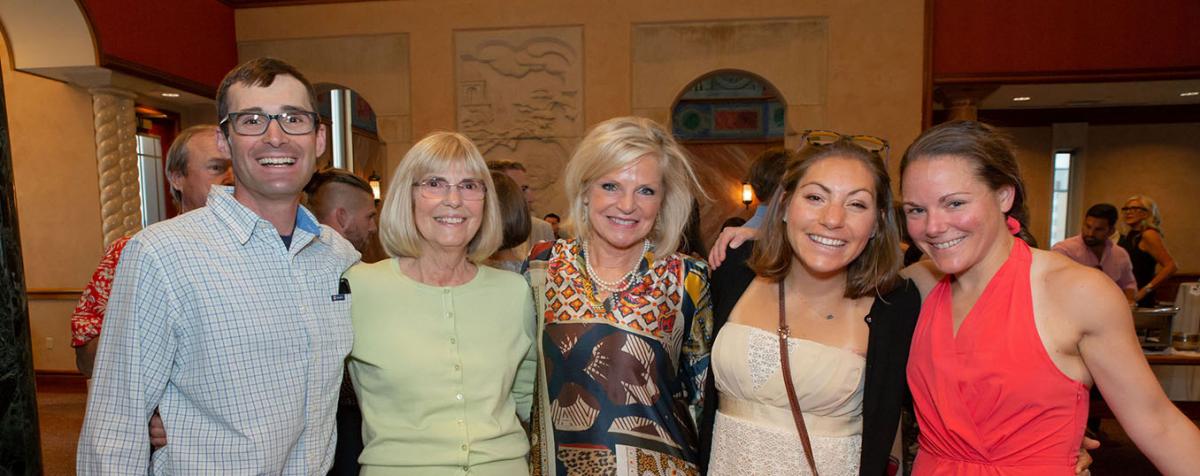 alumni at reception