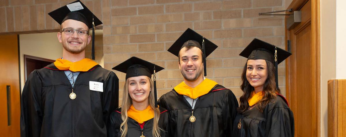 students at graduation