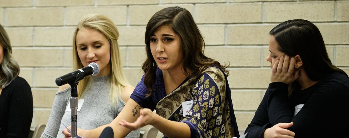 students presenting on international internships